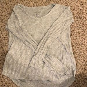 Ribbed light green American Eagle sweater